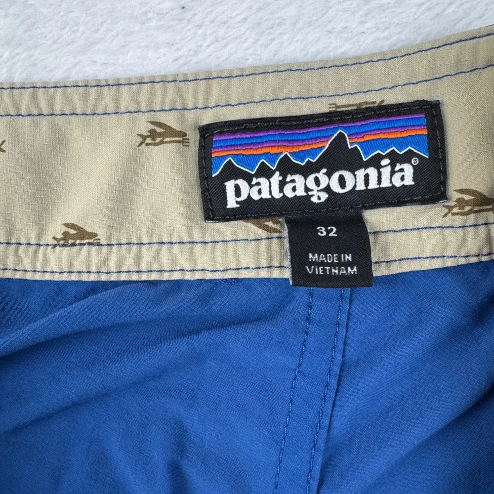 Patagonia Board Shorts Mens 32 Blue Wavefarer Quick Dry Stretch Luxury